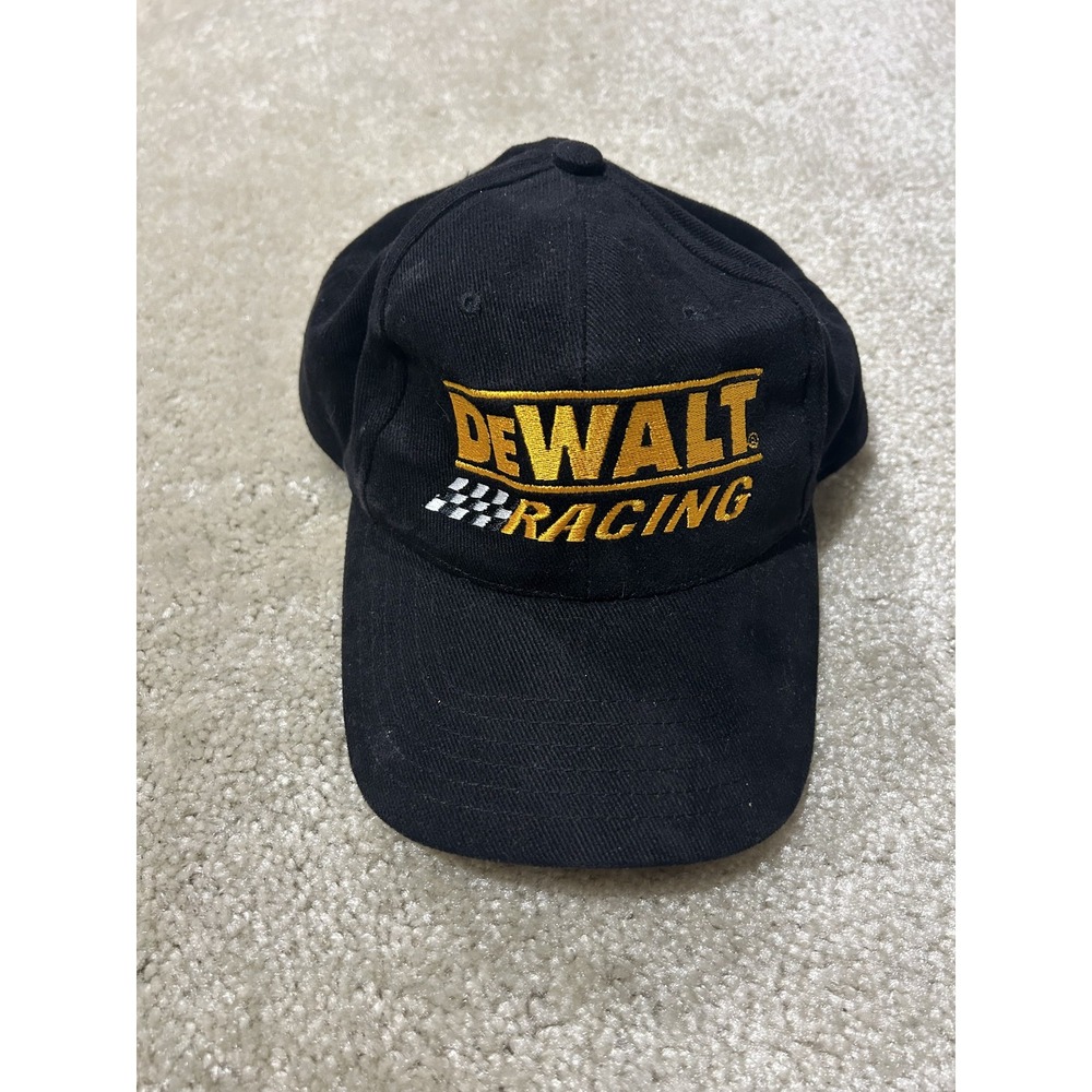 DeWalt Racing Hat Cap Snap Back Mens Black NASCAR Racing Guaranteed Tough